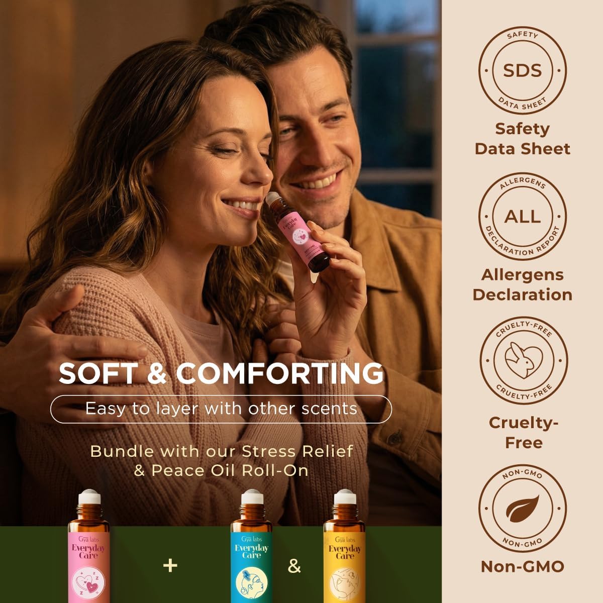 Bedtime Essential Oil Roll-On Convenient Travel Size for Skin 0.34 Oz
