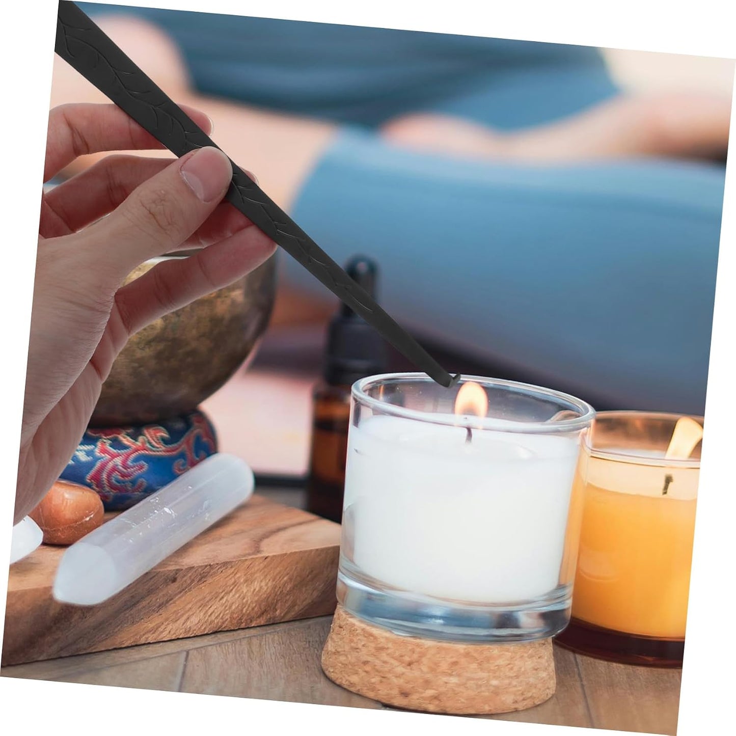 PRETYZOOM 2Pcs Black Candle Wick Hooks Set Snuffer Hook and Extinguisher for Safe Wick Flame Management Sturdy Accessory for Candle Lovers