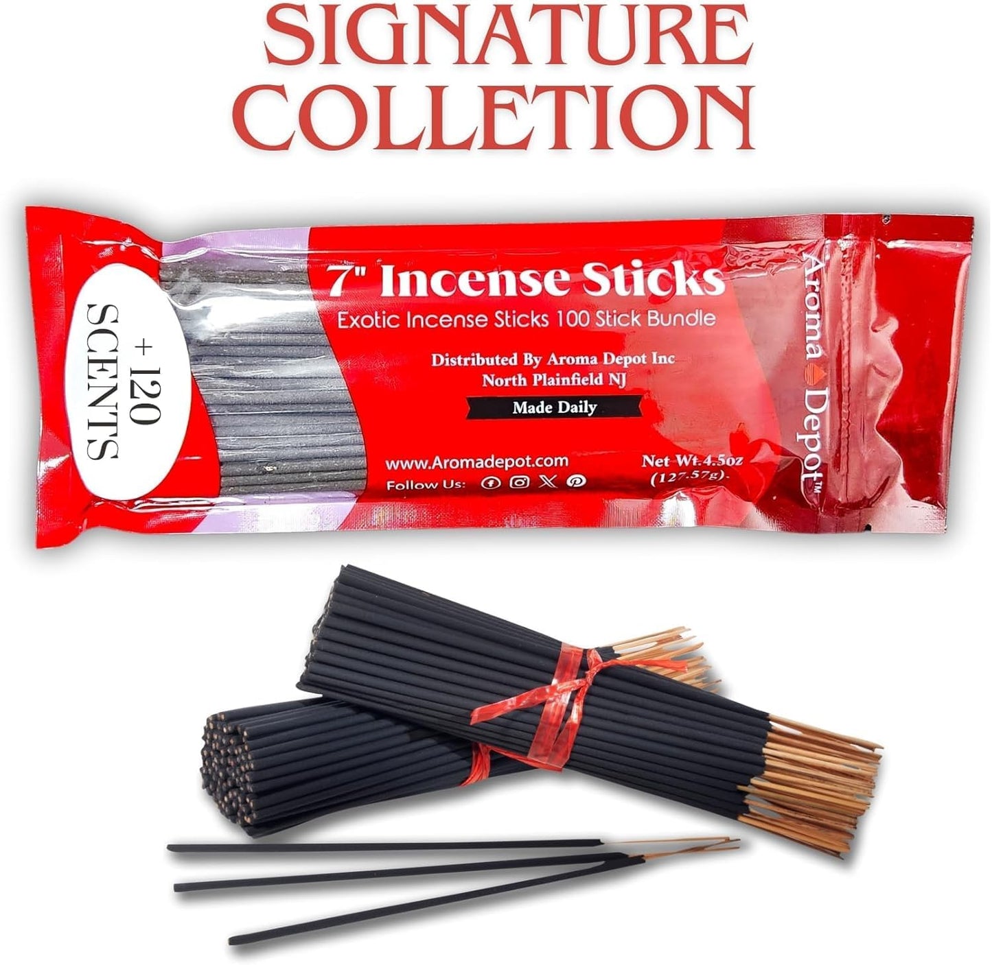 Egyptian Sandalwood Most Exotic Charcoal Incense Sticks. Approx. 85 to 100 Sticks Per Bundle, Length - 7 Inches, Each Natural Stick Burns for 35 to 45 mins Each. Long Lasting. Guarantee 100% Pure