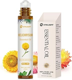 Helichrysum Essential Oil Roll On, 100% Pure Aromatherapy for Skin Vitality & Anti-Aging,Aromatherapy, Skin Care, Happy, Stress Relief
