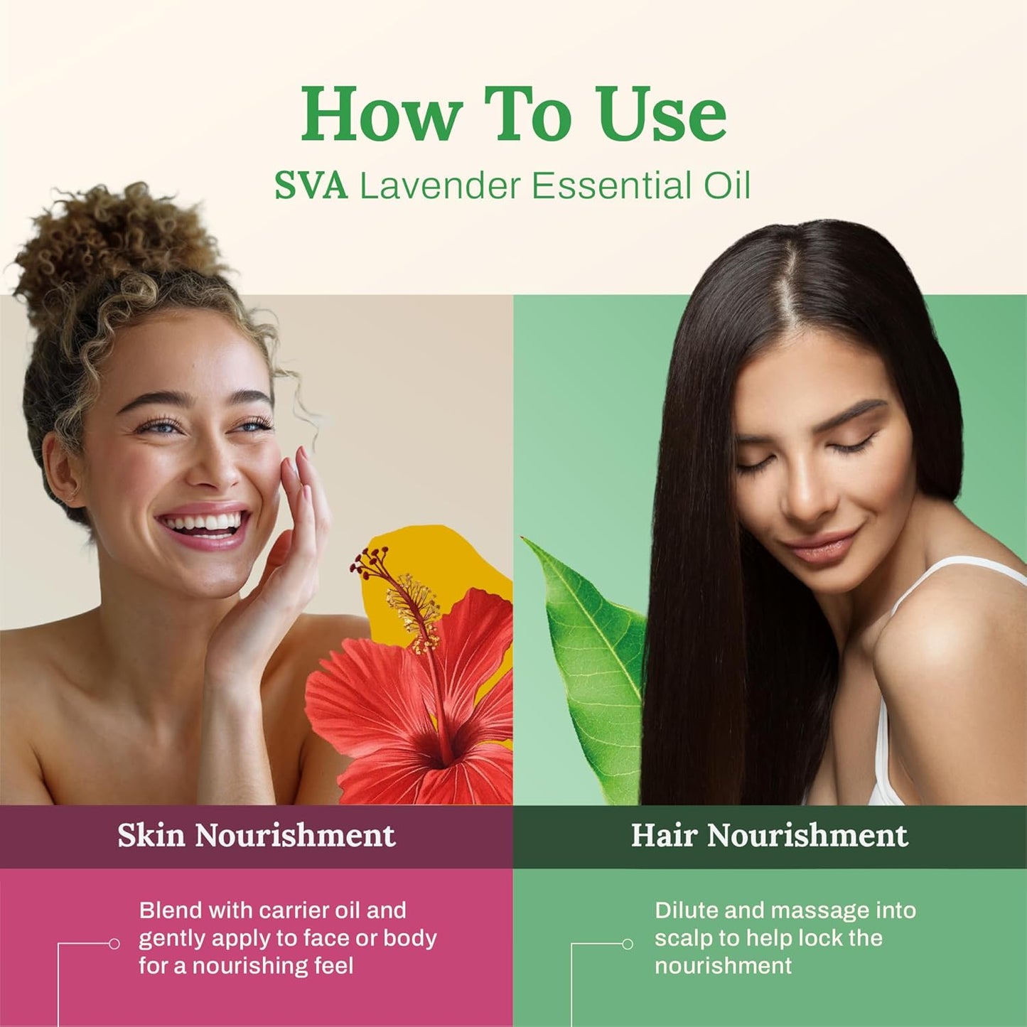 SVA Lavender Essential Oil 4 Fl Oz – for Aromatherapy, Diffuser, Skin & Hair Care – Ideal for Massage & DIY Blends – with Dropper