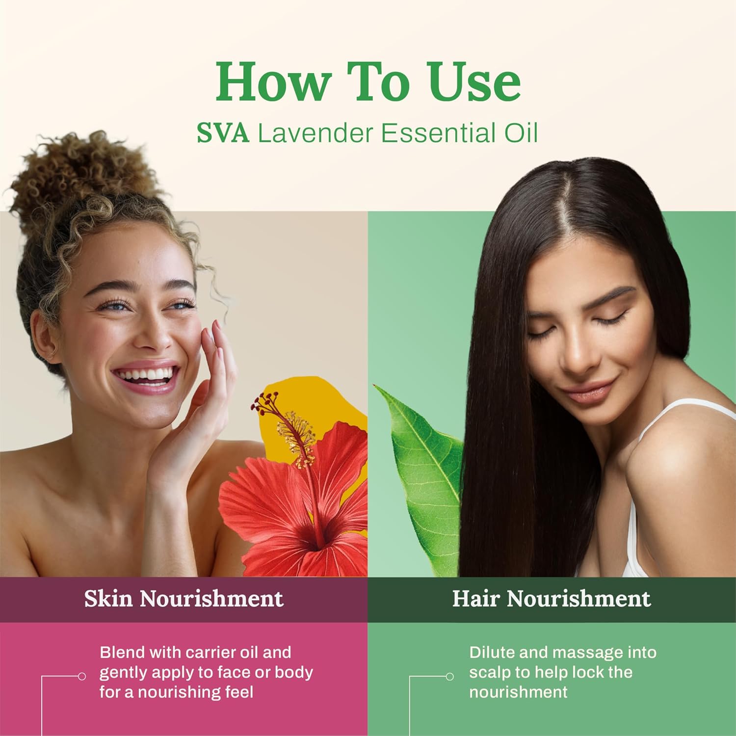 SVA Lavender Essential Oil 4 Fl Oz – for Aromatherapy, Diffuser, Skin & Hair Care – Ideal for Massage & DIY Blends – with Dropper