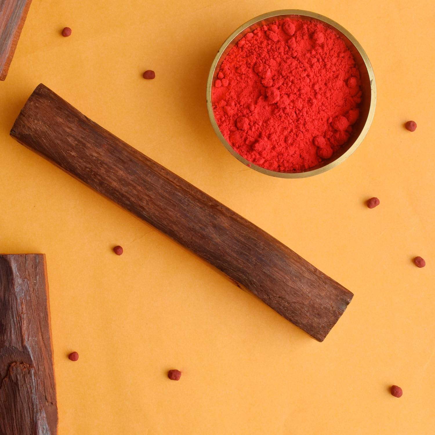 Satvik Pure Red Chandan Sticks for Puja Tilak Tika Natural Sandalwood Chandan Ki Lakdi Aromatic Incense for Pooja Tikka Meditation Yoga Spa| Puja Hawan/Havan Religious Spiritual (Approx 25 Grams)