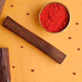 Satvik Pure Red Chandan Sticks for Puja Tilak Tika Natural Sandalwood Chandan Ki Lakdi Aromatic Incense for Pooja Tikka Meditation Yoga Spa| Puja Hawan/Havan Religious Spiritual (Approx 25 Grams)