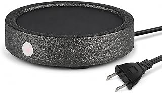 MOCOSA Candle Warmer Plate,Coffee Mug Warmer for Desk, Electric Candle Warmer for Home Office, Fragrance and Heating Cup Warmers for Tea and Milk, Hot Chocolate as Gifts for Women Mom（Black-No Cup）
