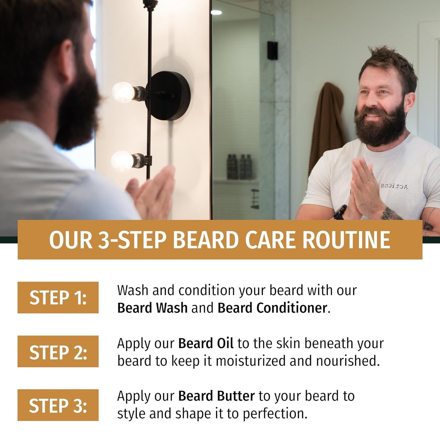 Live Bearded Beard Oil, 1 fl oz - Premium All-Natural Jojoba - Made in the USA - Hair and Skin Care for Men with Dry, Flaky Patches | Straight Up Unscented - Fragrance-Free