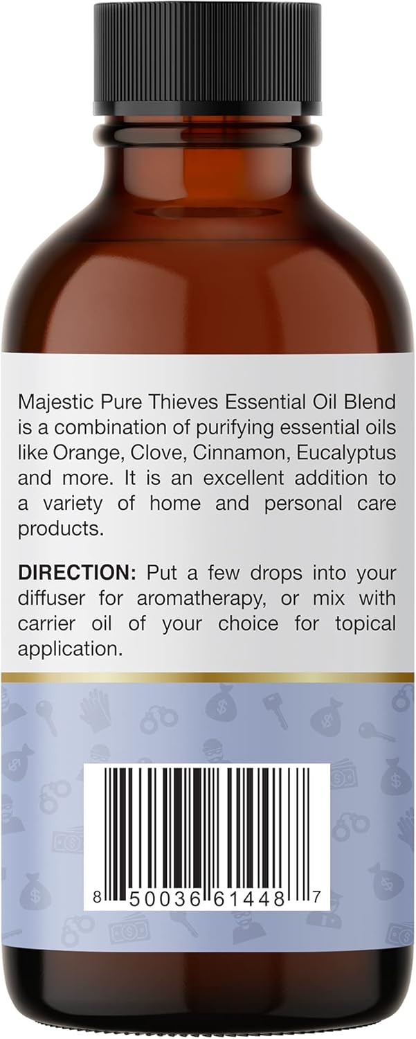Majestic Pure Essential Oil Blend with Eucalyptus, Rosemary, Lemon & Other Oils | 100% Pure Premium Oil for Uplifting Mood, DIY Products, Cleansing | Essential Oils for Diffusers & Aromatherapy | 1oz