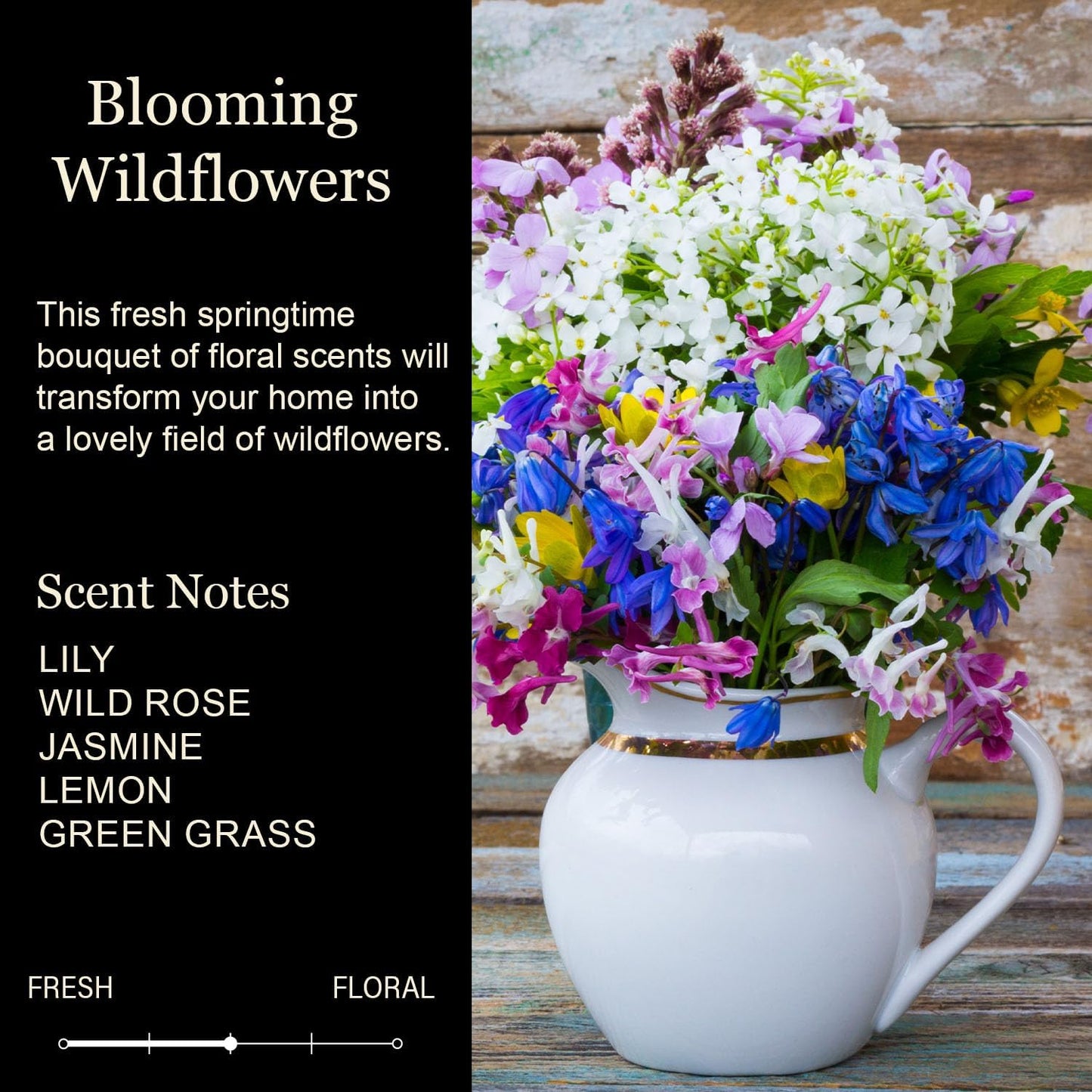 Cedar Crate Market Sending You a Big Hug Candle – Wild Flowers +Citrus + Sea Salt – Comfort Gift for Friends, Sympathy, Long Distance, or Thinking of You – Natural Soy Wax, Hand Poured in USA