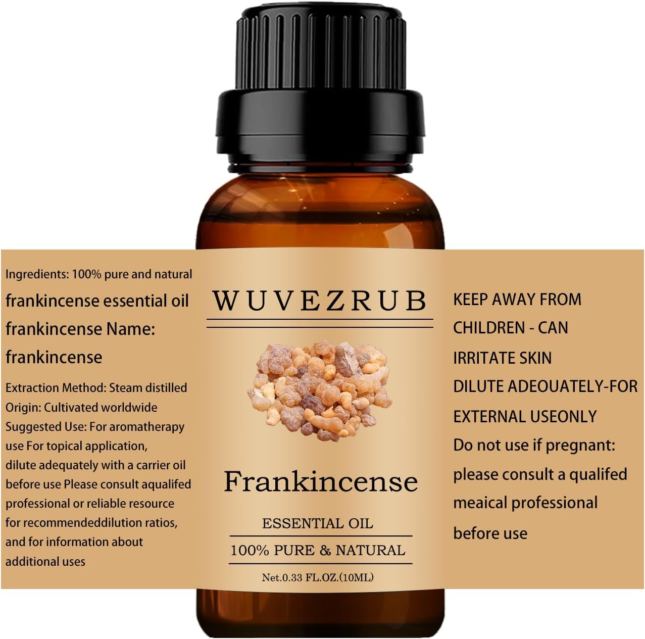 Frankincense Essential Oils 10ML, 100% Pure and Natural Essential Oil for Aromatherapy Diffuser - 0.33 Fl Oz/Frankincense