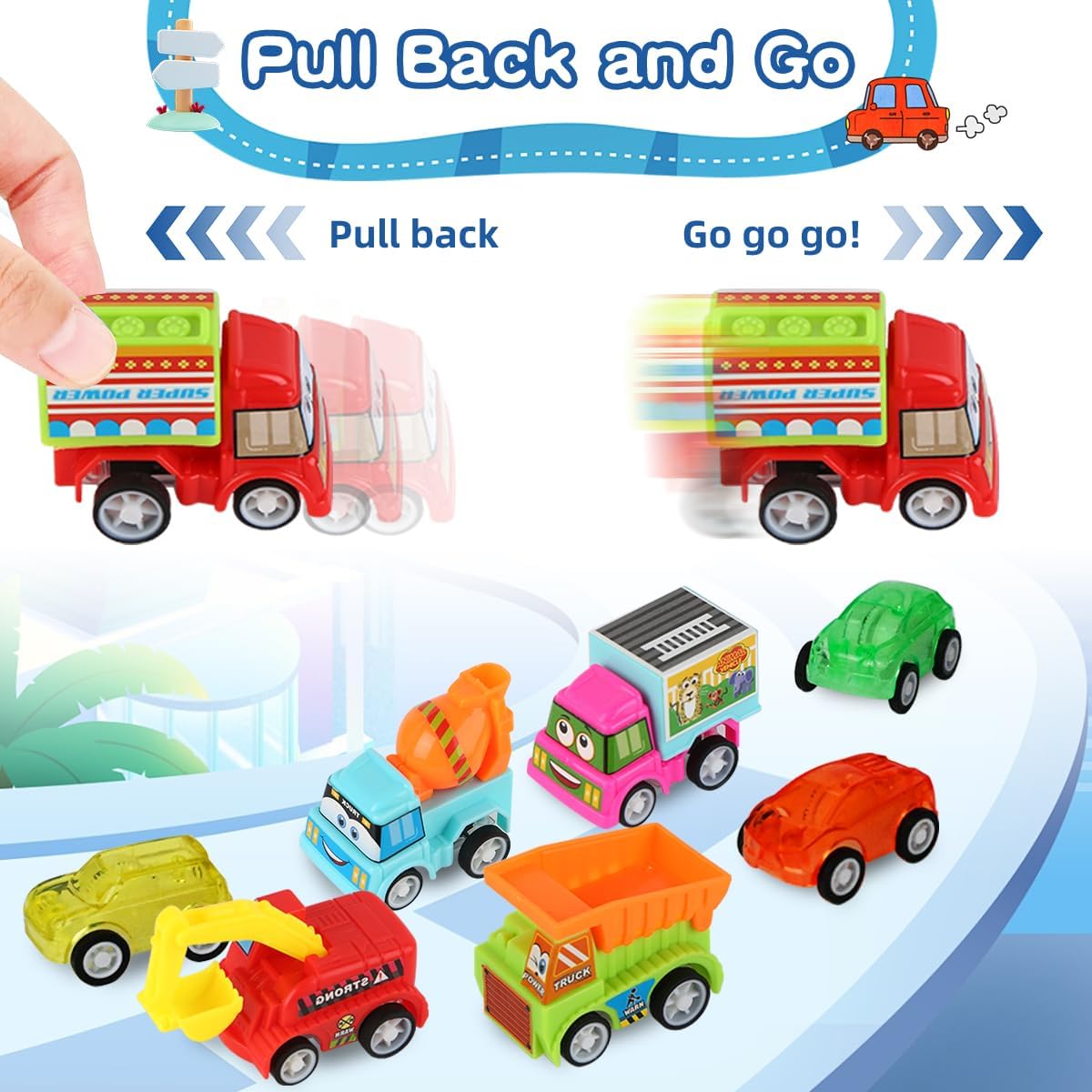 Bath Bombs for Kids with Toys Inside, 9 Pack Handmde Bath Bombs Set with Pull-Back Cars Inside, Rich Foam Color Bubble Set Boys Girls for Skin Moisturizing