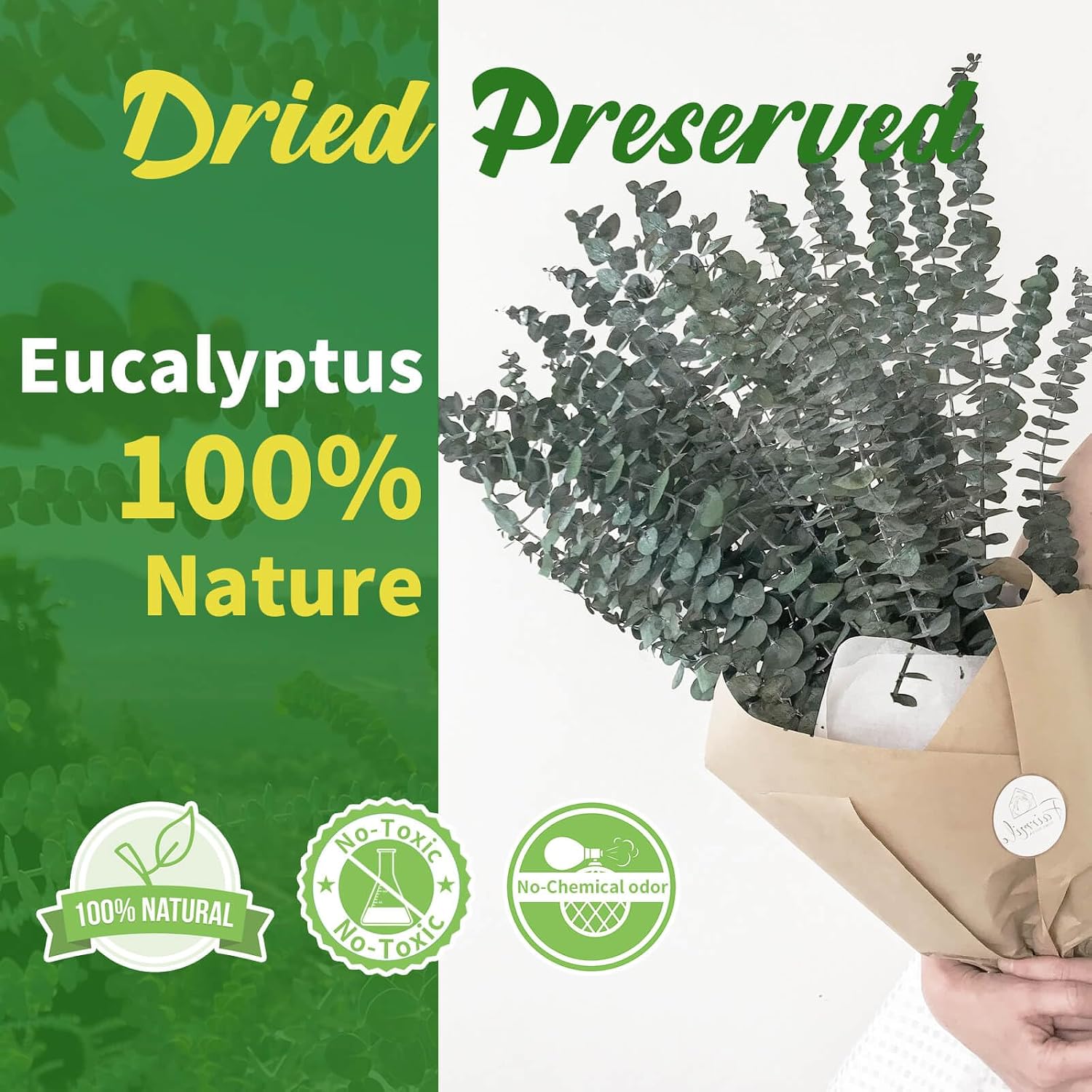 41 PCS Dried Preserved Eucalyptus Bundle for Shower-17'' Real Large Dried Eucalyptus Stems Shower Plants for Shower Hanging, Fresh Eucalyptus Leaves, Fragrance, Bathroom Vase Decor