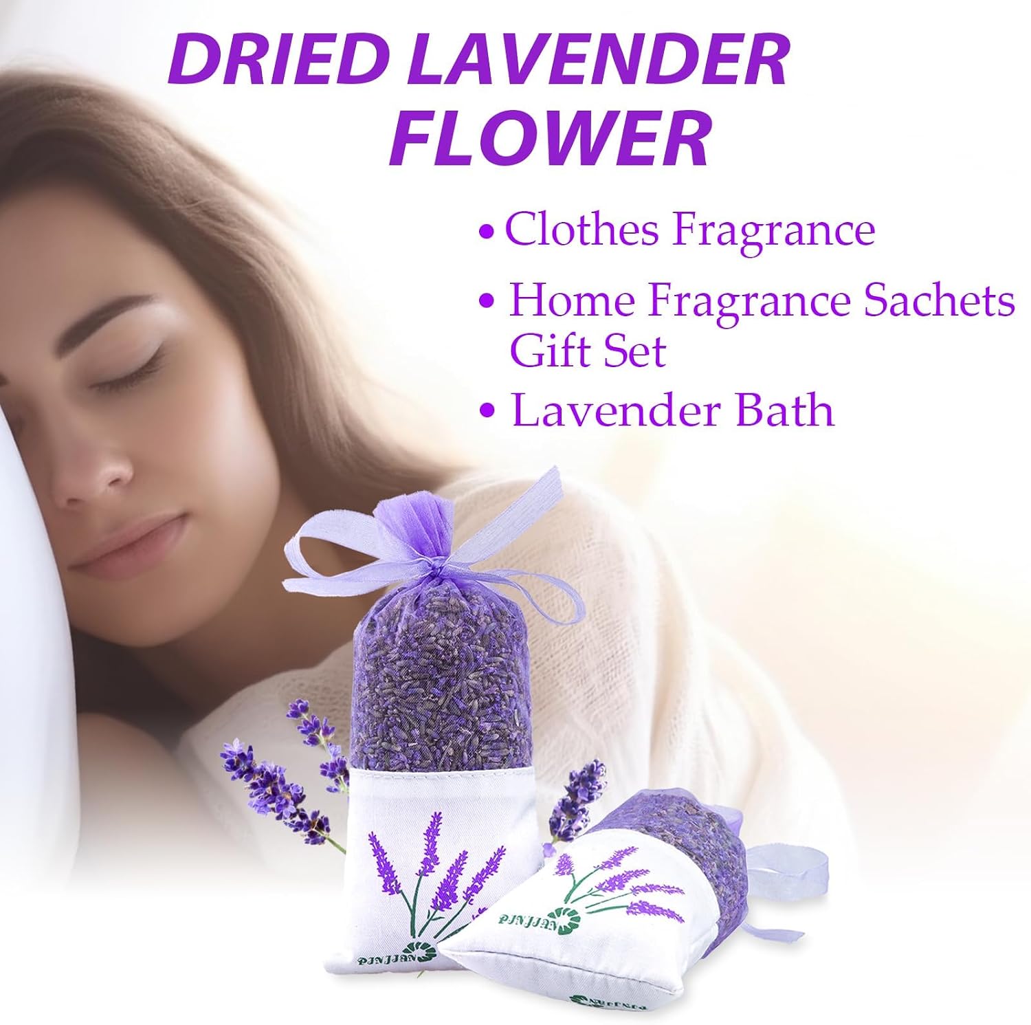 8 Packs Lavender Sachets for Drawers and Closets, Long-Lasting Lavender Scented Sachets Home Fragrance Hanging Closet Car Freshener Odor Eliminator, Smell Good for House