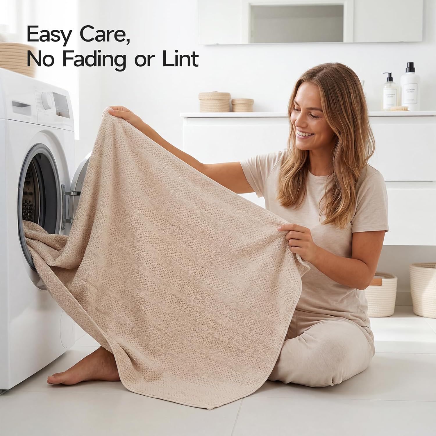 ECOLOOK 4 Pack Microfiber Bath Towels, 31 x 63 inches Extra Large Bath Towel Set, Super Soft Highly Absorbent Bath Towels Set of 4, Quick Dry Lightweight Bathroom Towels for Spa, Pool, Gym, Multicolor