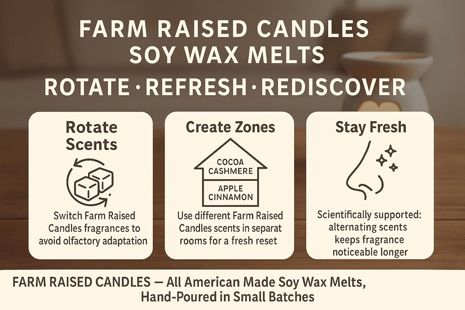 Vanilla Cream Pie Wax Melts 2-Pack (6 oz) | 100% American Soy Wax • Hand-Poured • Sweet Bakery Scent • Pet Safe • Gift Ready • 6 Cubes Each