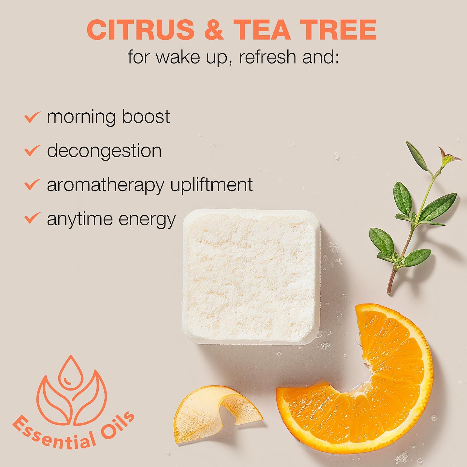 Shower Steamers Aromatherapy - USA Made with Natural Ingredients, Citrus and Eucalyptus Shower Bombs with Essential Oil, Self Care Gifts for Women & Men