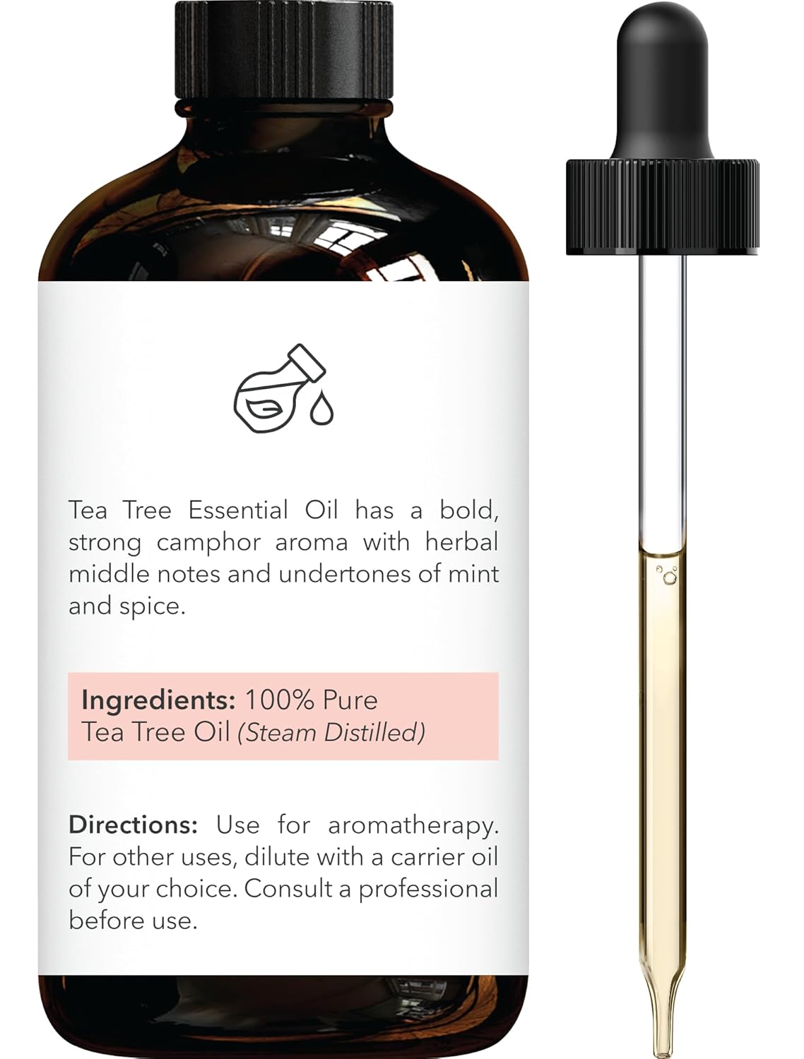 Brooklyn Botany Tea Tree & Cedarwood Essential Oils – 4 Fl Oz (Pack of 2) – 100% Pure & Natural – Grounding & Clarifying Aromatherapy Blend