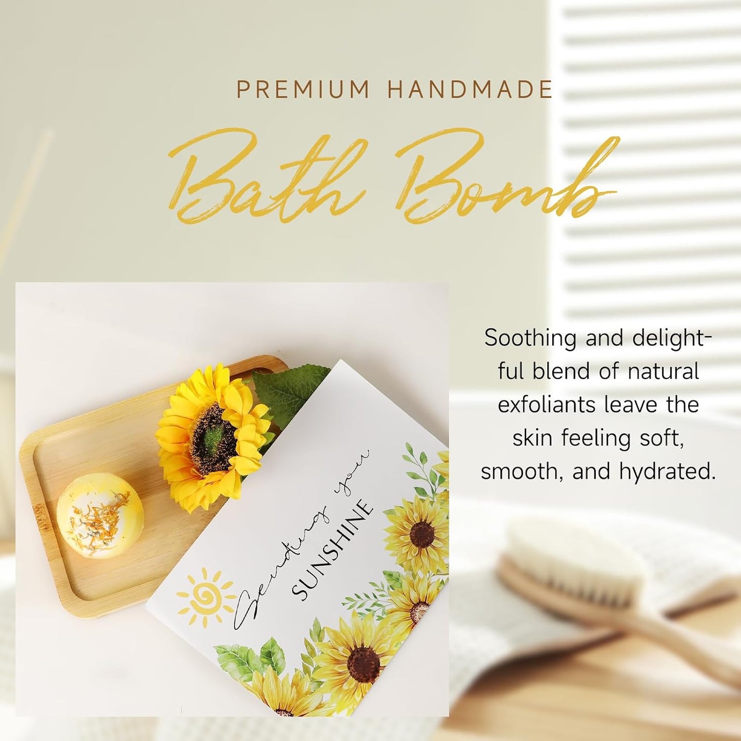 Birthday Gifts for Women, Get Well Soon Gifts Sending Sunshine Sunflower Gift Baskets, Self Care for Women Her Best Friends Bestie Sister Mom Female, Inspirational Gift Christmas Day