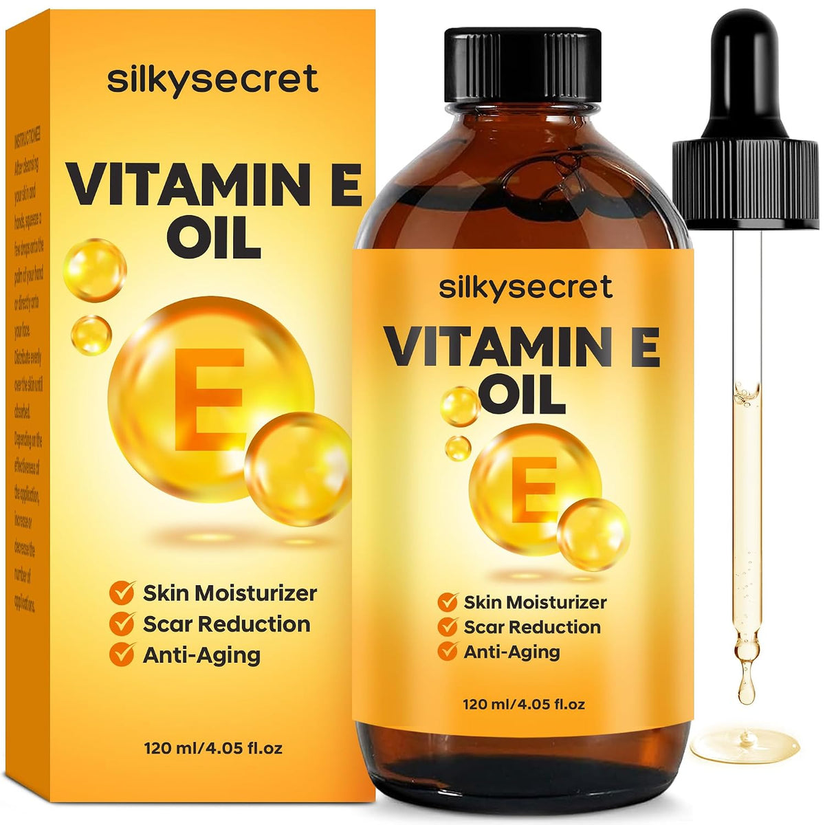 SilkySecret Organic Vitamin E Oil (4.05 Fl Oz)