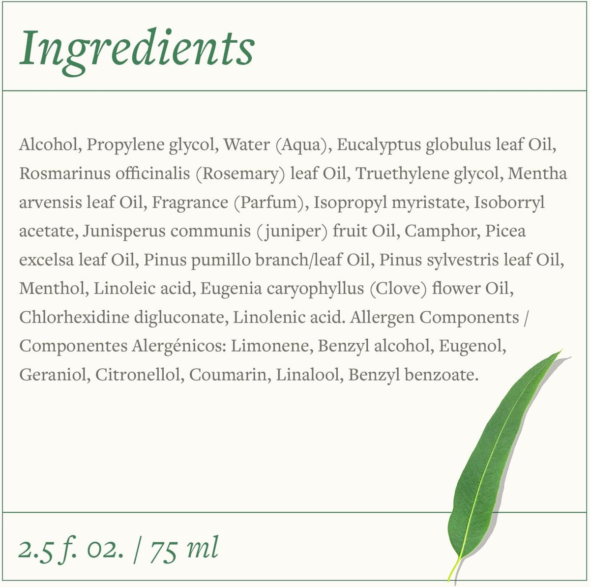 Swiss Just - Eucasol Spray - 75 ml - Enriched with Eucalyptus Essential Oil