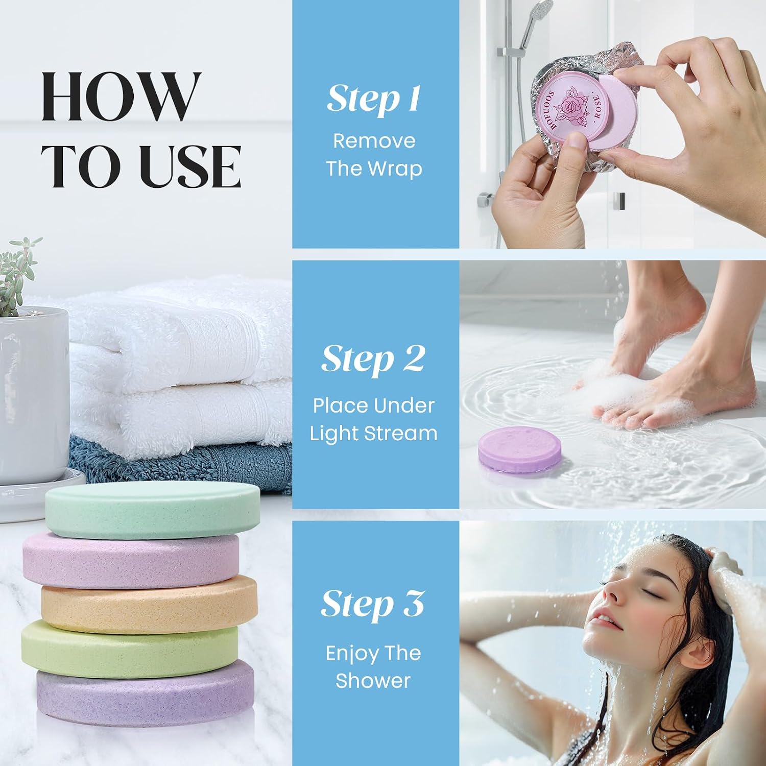 Shower Steamers Aromatherapy, Natural Essential Oils for Self Care | Birthday & Christmas gift for Women, Mom, Wife, Teen girls, Spa Stress Relief & Relaxation Gifts, Travel Essentials
