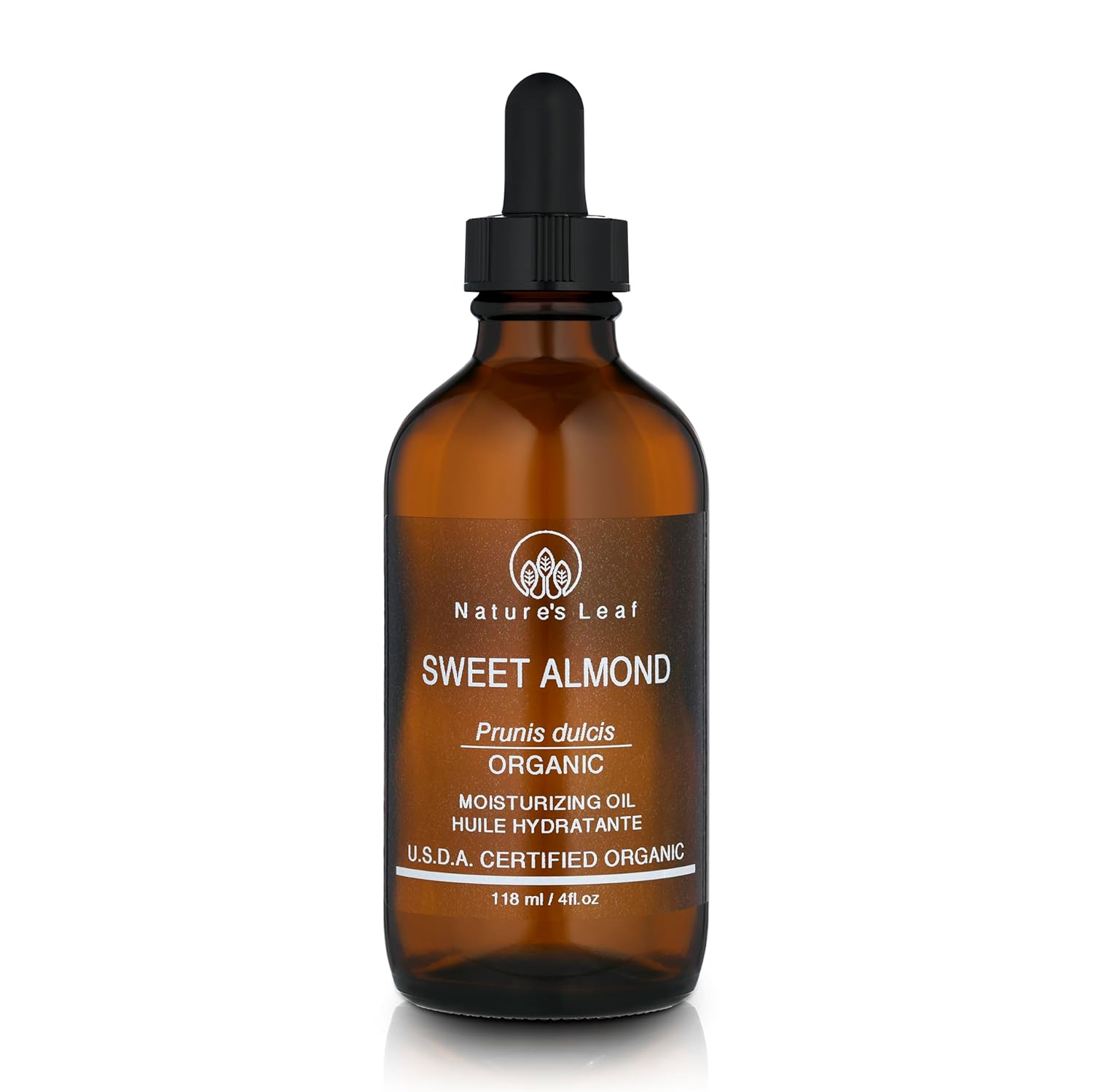 Sweet Almond Oil USDA Organic - 100% Pure Cold Pressed for Skin Hair Face - 4oz