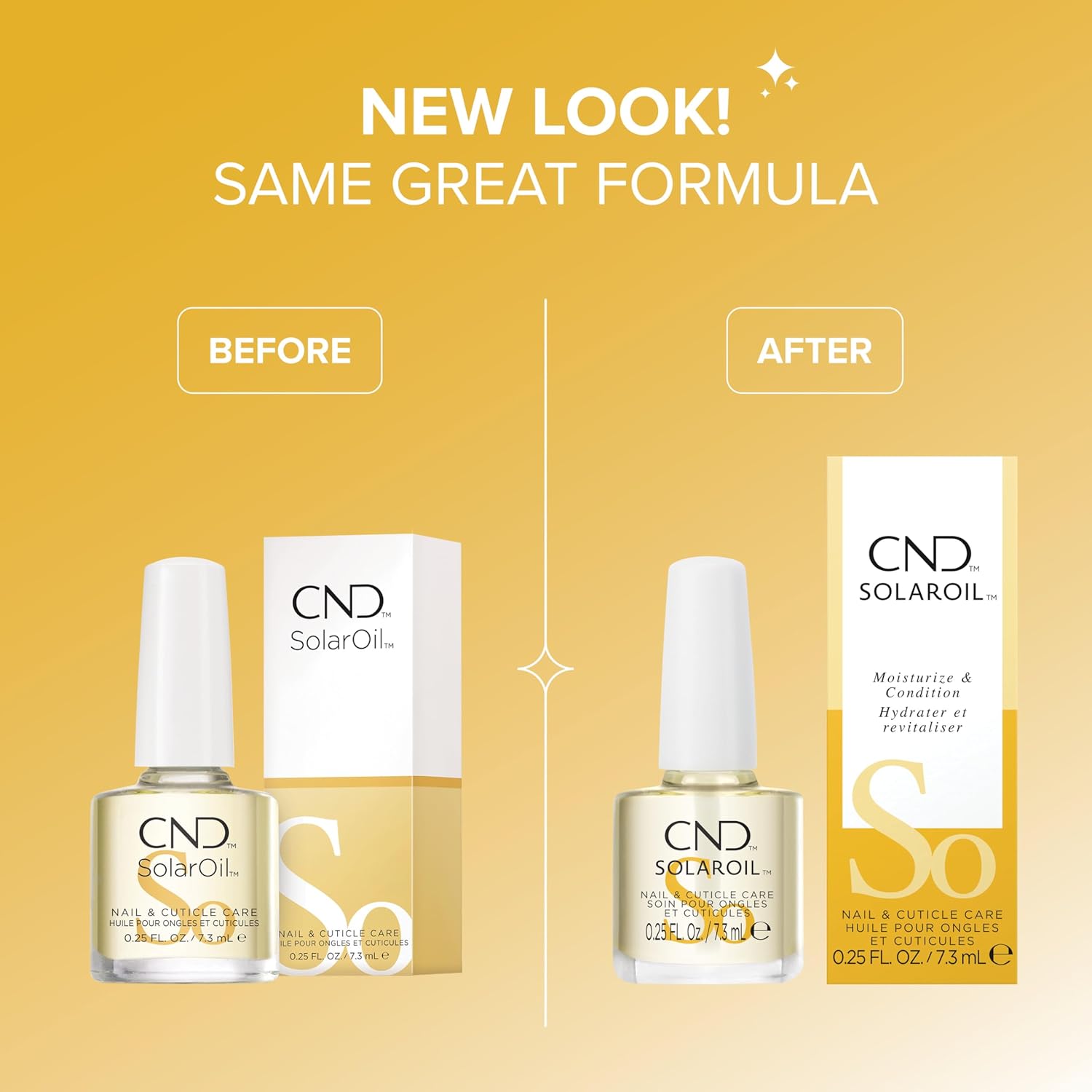 CND SolarOil Cuticle Oil, Natural Blend Of Jojoba, Vitamin E, Rice Bran and Sweet Almond Oils, Moisturizes and Conditions Skin (Packaging May Vary)