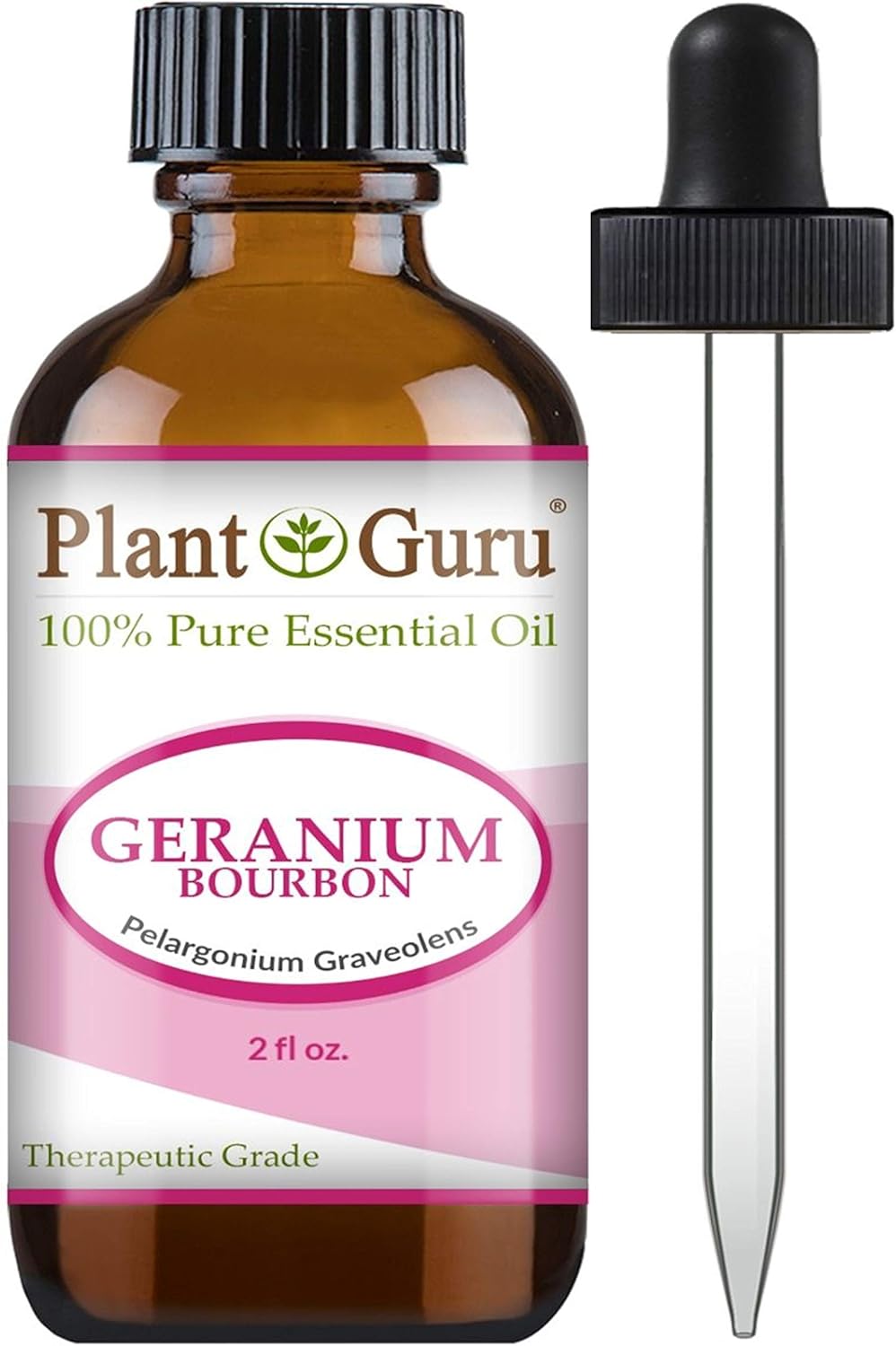 Geranium Bourbon Essential Oil 2 oz 100% Pure Undiluted Therapeutic Grade.