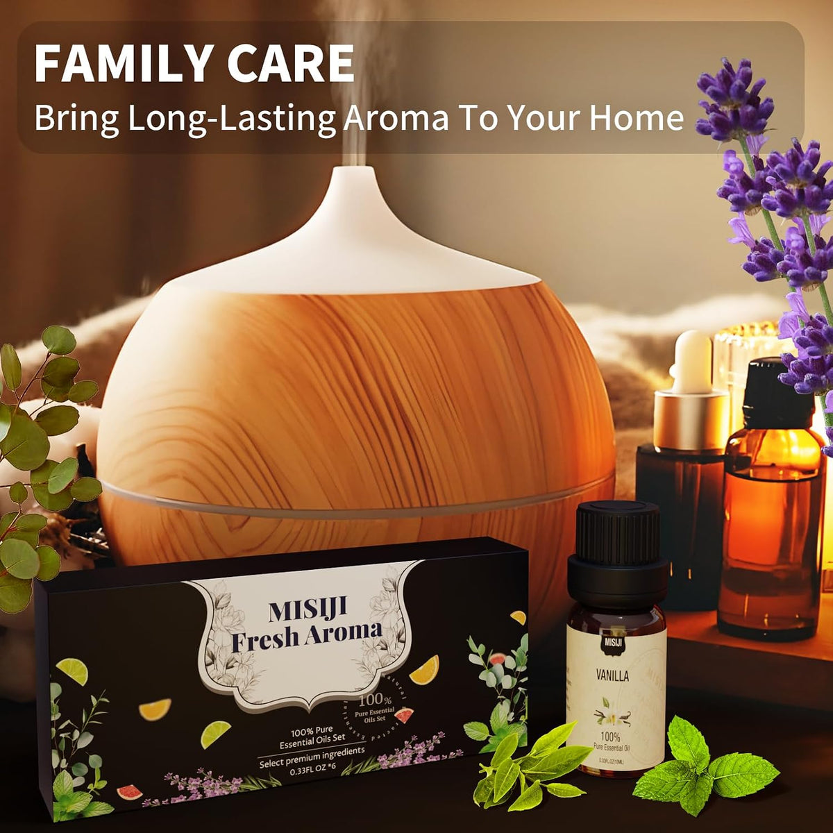 Essential Oils Set Top 6 Aromatherapy-Essential Oils for Diffuser for Home