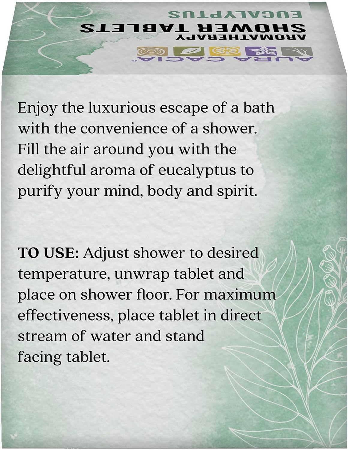 Aura Cacia - Purifying Eucalyptus Shower Tablet |Pure Essential Oils | Contains 3 Individually-Wrapped 1 oz. Tablets