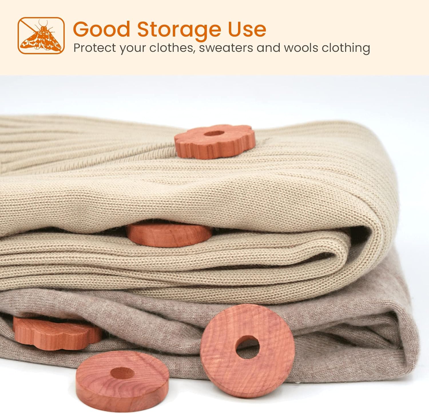 Homode Cedar Blocks for Clothes Storage, 100% Aromatic Red Ceder Wood, Cedar Balls and Cedar Rings for Closets and Drawers