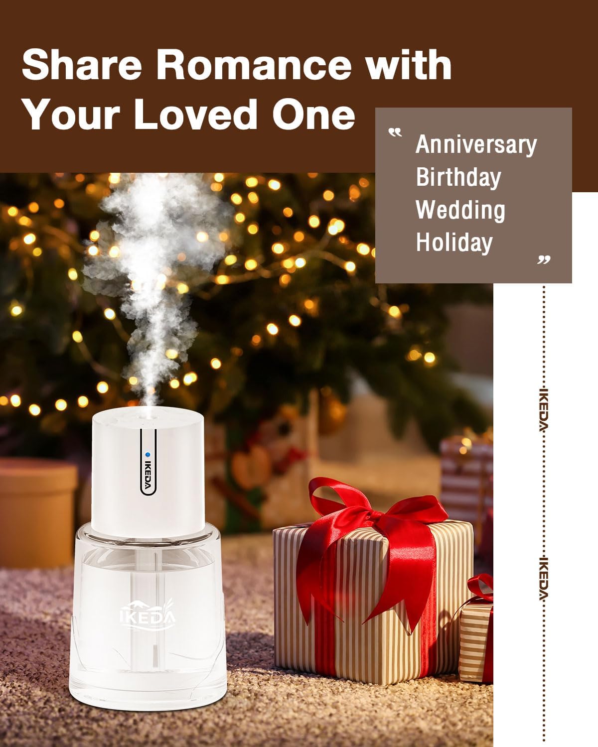 Smart Car Aroma Diffuser | 100ml Essential Oil Diffuser with Lavender Scent | 3-Mode Car Diffuser |Strong Scent Car Freshener | Car Air Fresheners for Men Women (White)