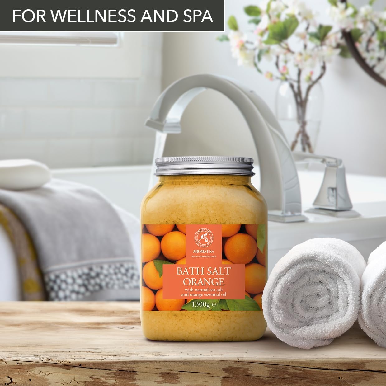 Bath Salt Orange 46 Oz (1300g) - Bathing - Body Care - Wellness - Spa - Bath