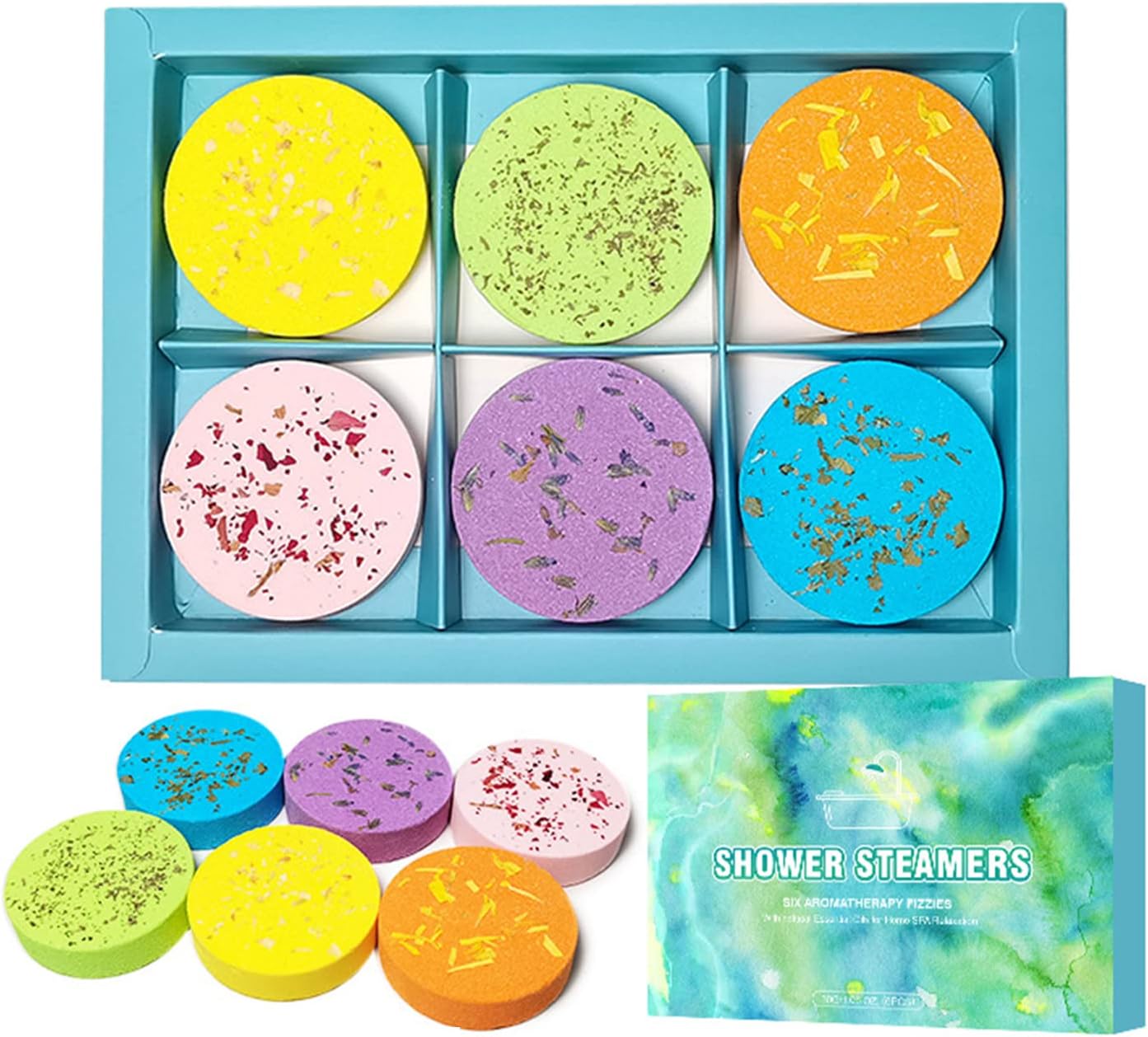 Shower Tablets Aromatherapy Shower Tablets, Aromatherapy Bath Salt Tablets to Control Oil and Exfoliate and Moisturise The Skin Shower Vapor Tablets Shower Steamers for Sinus Relief