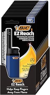 BIC EZ Reach Candle Lighter, The Ultimate Lighter with Wand for Candles, Assorted Designs, 12 Count Pack of Lighters
