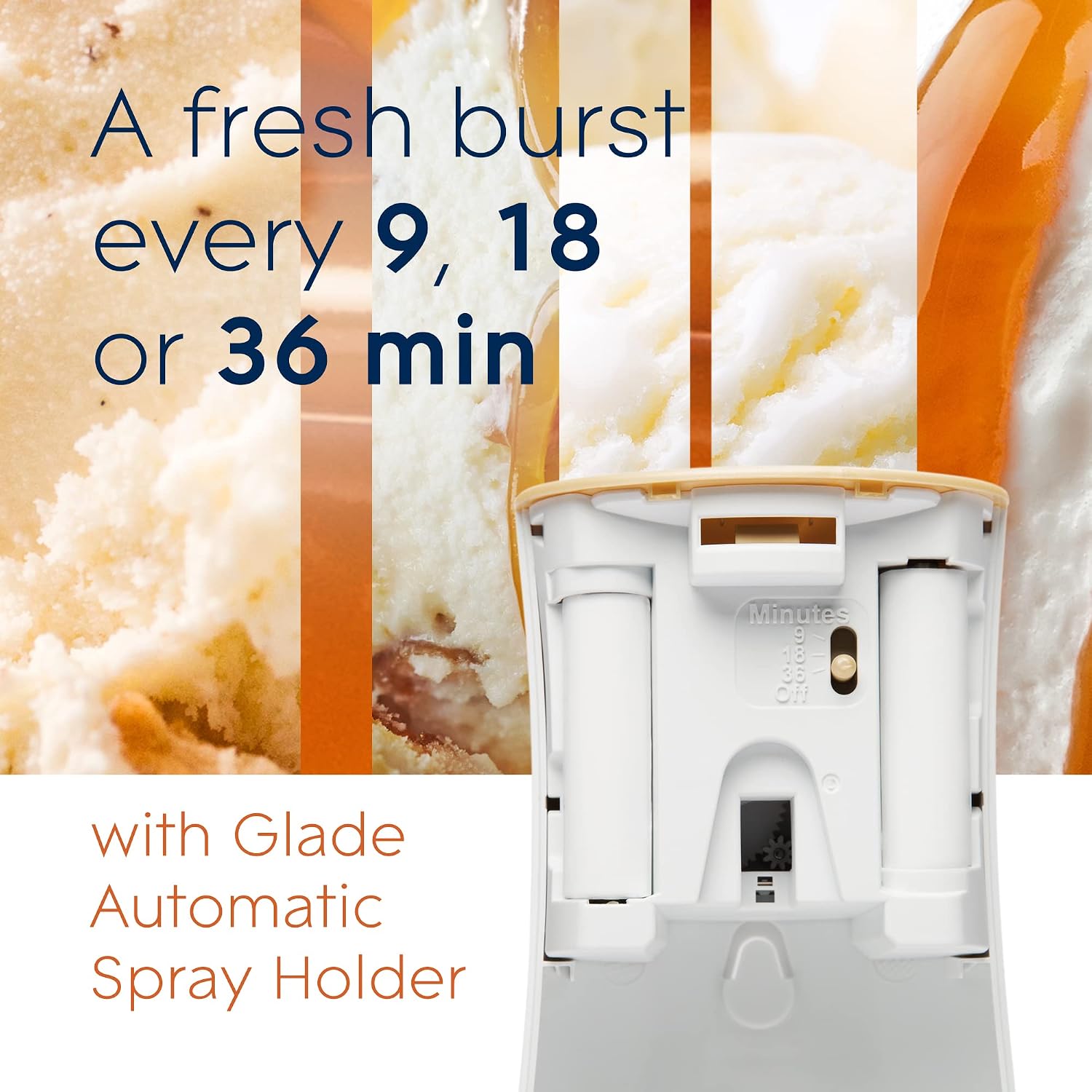 Glade Automatic Spray Refill, Air Freshener for Home and Bathroom, Vanilla Caramel Twist, 6.2 Oz, 6 Count