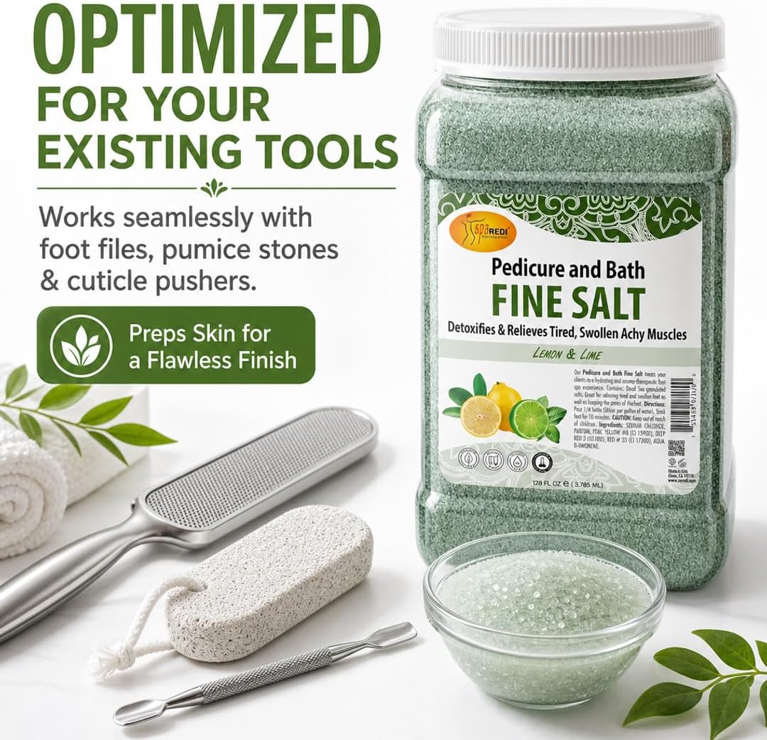 Professional Dead Sea Salt Pedicure Soak - The Therapeutic Mineral Upgrade for a Premium Pedicure Service that Softens Skin Faster, Creating an Effortless, Premium Pedicure Experience 128 Oz