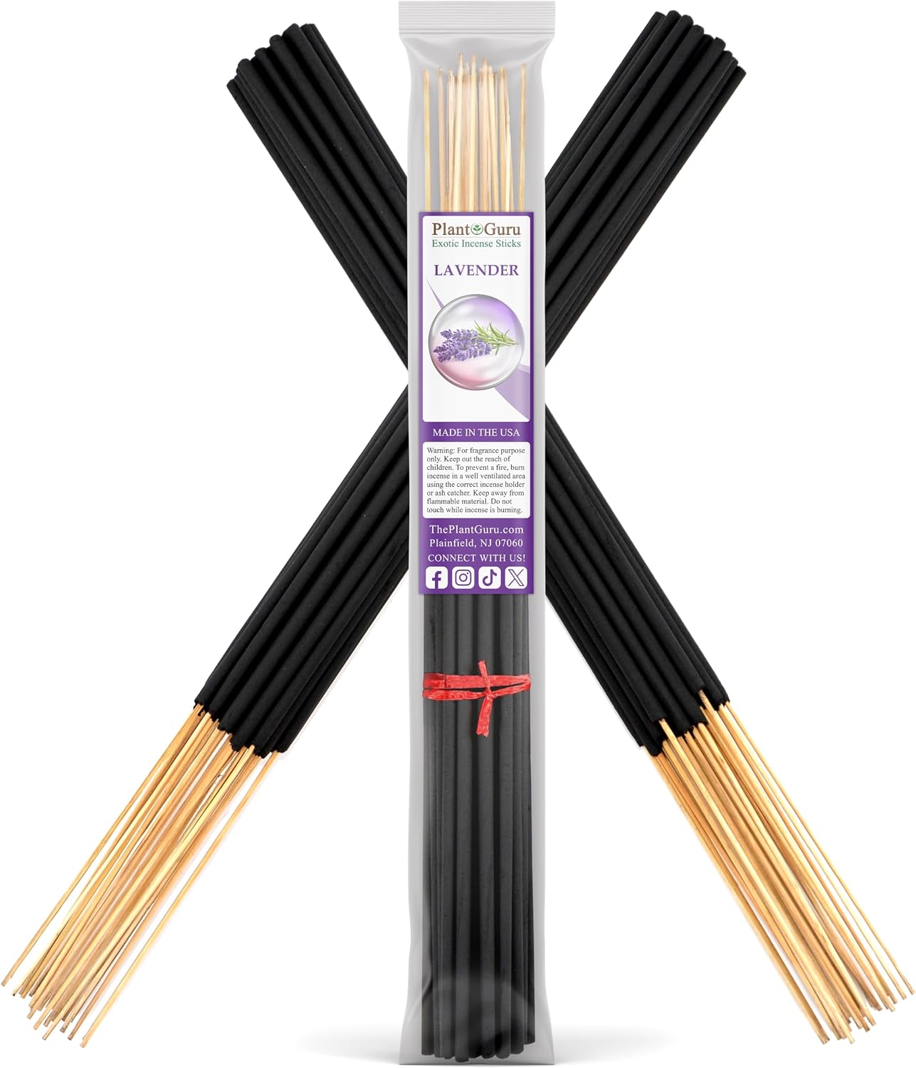 Lavender Exotic Incense Sticks Jumbo 19 Inch Long - Bulk 1 Bundle 27 to 30 Sticks - Natural 19" Extra Large with A Smooth Aroma that Burns for 3 to 4 Hours Each.