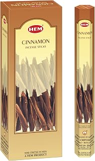 Hem Cinnamon Incense Sticks (120 Sticks, 6 Boxes Inside) - 9 Inches Long, 20g per Box - Perfect for Meditation, Rituals,Cleansing & Yoga.