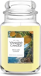 Yankee Candle Sicilian Lemon Scented Candle, 22oz Large Jar with up to 150 Hour Burn Time, Giftable