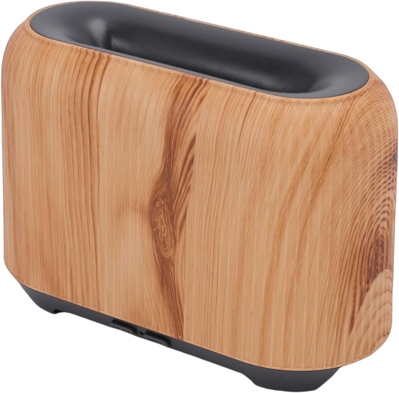 VBESTLIFE 3D Flame Diffuser for Essential Oils, 150ml Ultrasonic Diffusers with Cool Mist, Small Humidifier for Home, Office, Bedroom (Light Wood Grain)