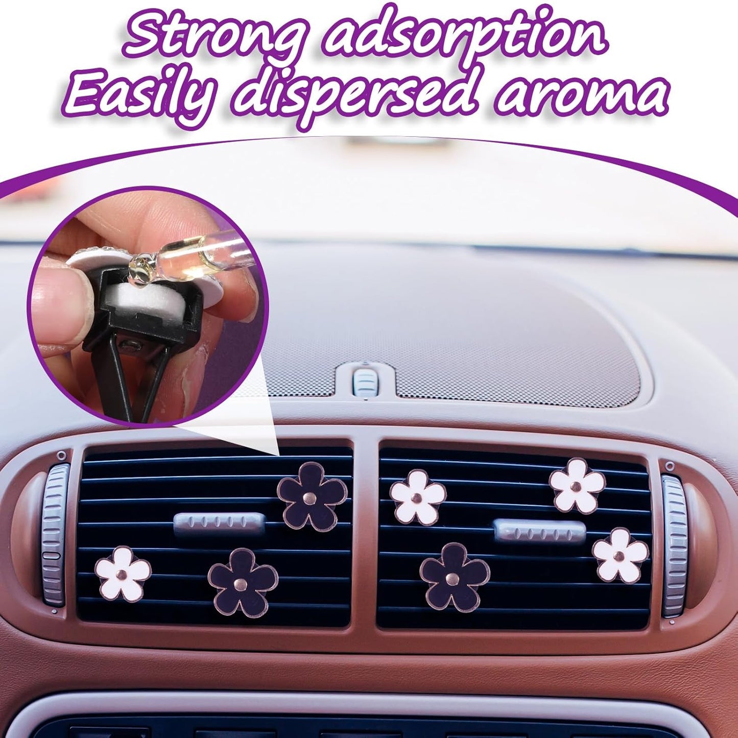 100 PCS Air Filter Scent Pads, Essential Oil Pads Unscented White Custom Scent Replacement Pad, 17mm Universal Essential Oil Perfumes Refill Tablets for Car Air Freshener Vent Clips Car Diffusers
