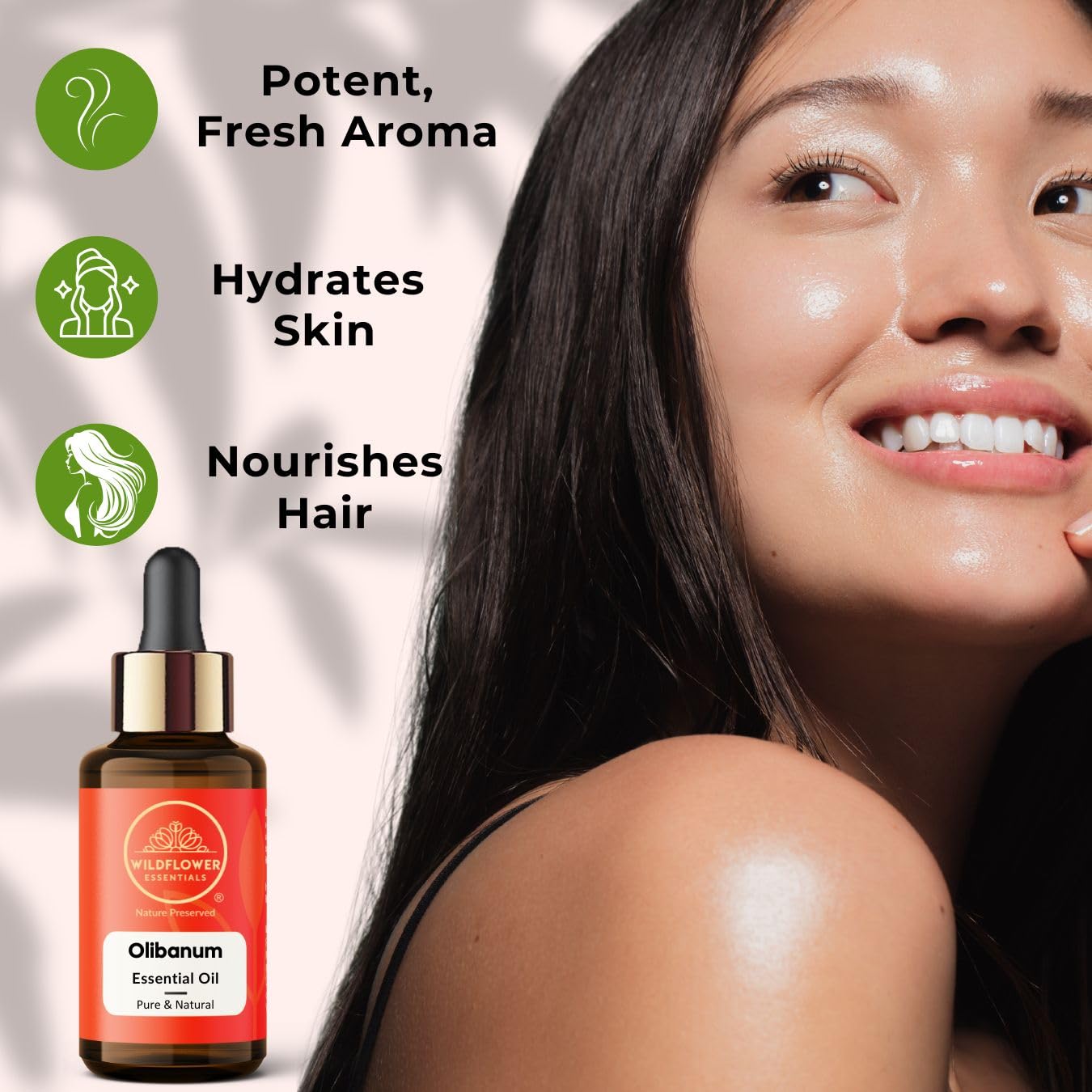 Olibanum Essential Oil (Boswellia serrata) 100% Natural Steam Distilled Oil For Face, Skin, Hair, Body | with Glass Dropper 0.50 Fl Oz (15ml)