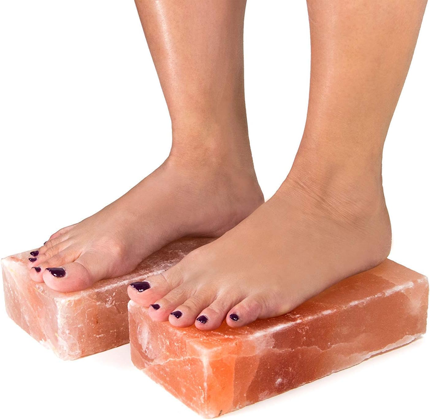 Premium Himalayan Pink Salt Foot Bricks (2 Pack) – Himalayan Salt Blocks, 4"x8"x2" Spa & Wellness Accessories for Home, Studio & Relaxation Spaces