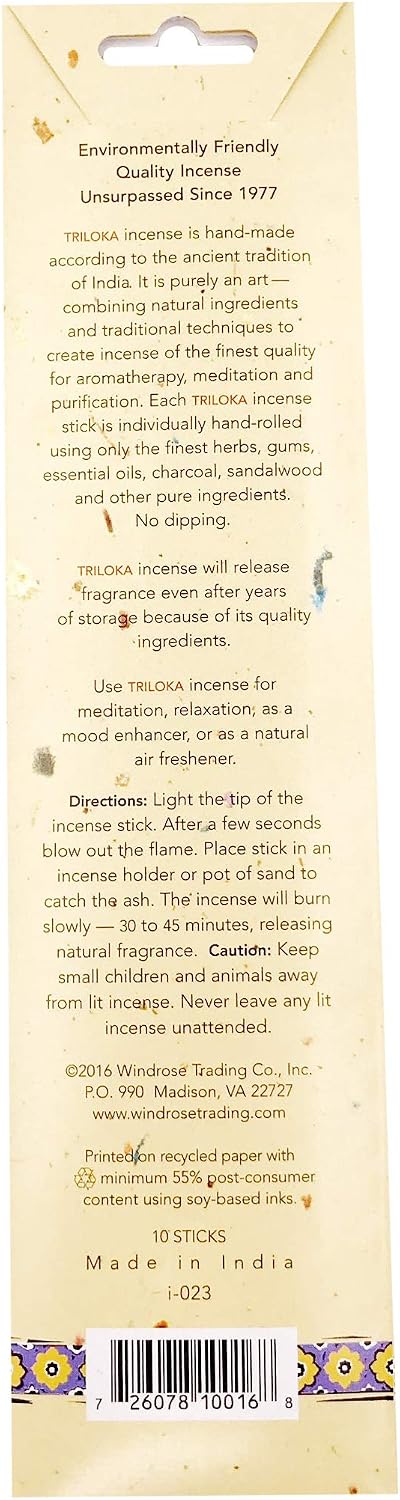 Triloka Sandalwood Incense 10Ct