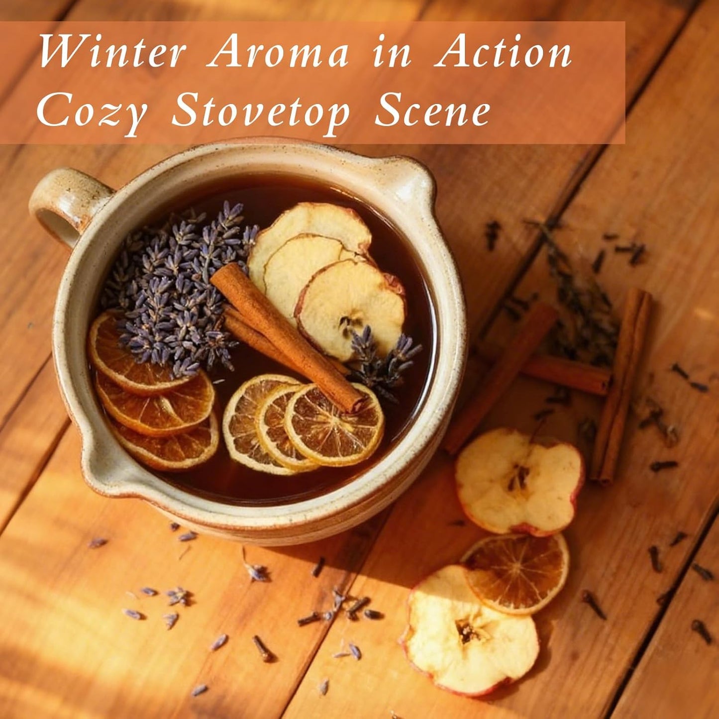 3 Packs Natural Potpourri Simmer Pot Mix – Bulk Cinnamon Sticks, Orange-Apple-Lemon Slices, Lavender Buds & Clove Holiday Stove Scent, Winter Scent Fragrance Stovetop Potpourri Fall Thanksgiving Gift