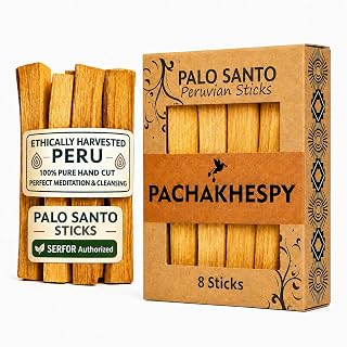 Authentic Premium Palo Santo from Peru 8 Pack of Natural Holy Wood Hand Harvested Smudging Sticks for Home Fragrance Energy Cleansing Meditation Spiritual Rituals Anti Stress Wellness Incense