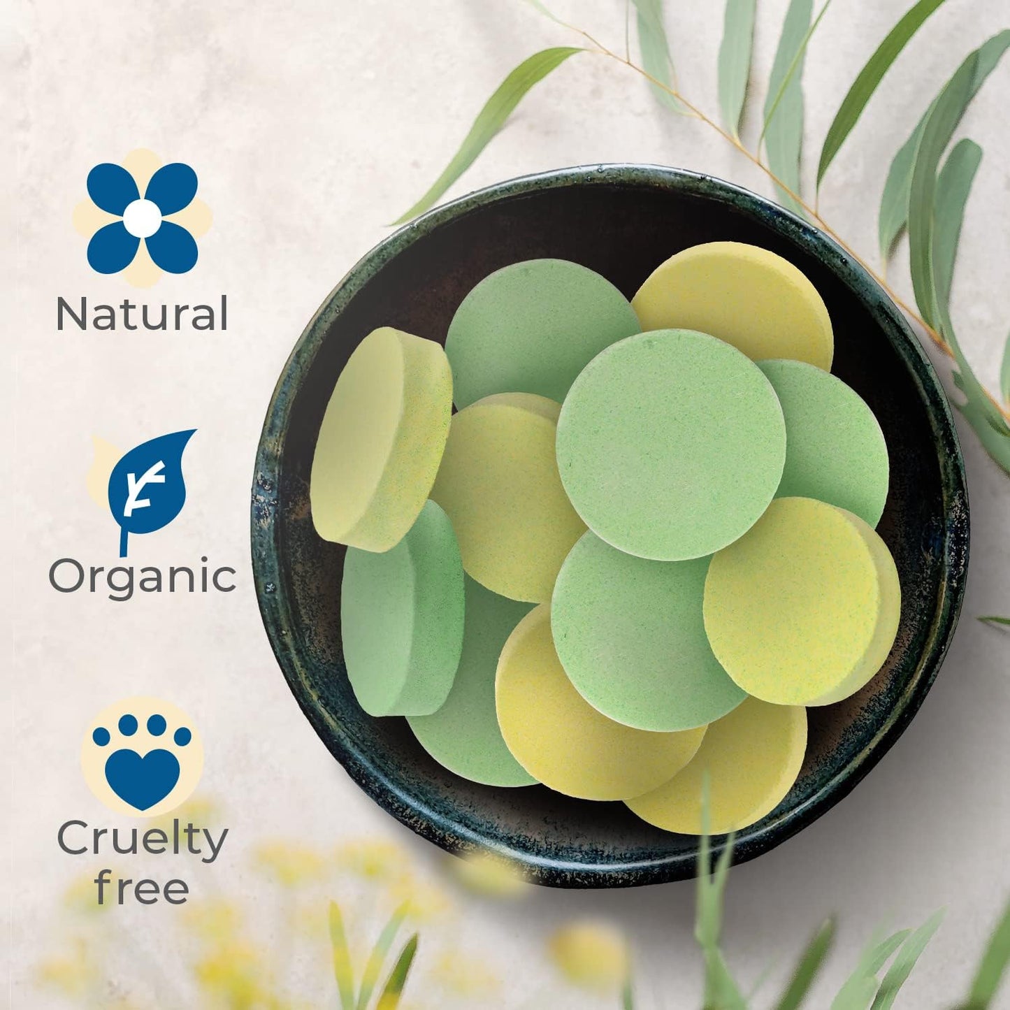 ROSCA Eucalyptus & Mint Shower Steamers - 12 Aromatherapy Shower Steamer with Essential Oils - Stress Relief Fizzies - Mothers Day Gifts, Relaxation Birthday Gifts for Women and Men