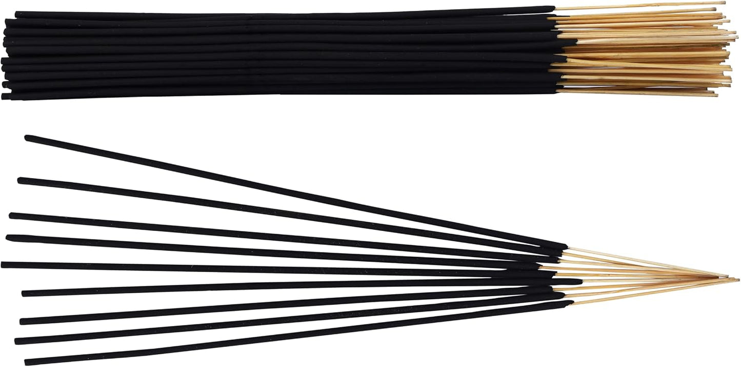 Bless-International-Black-Coconut 100%-Natural-Handmade-Incense-Sticks Organic-Chemicals-Free-for-Relaxation-Positivity-Yoga-Meditation 12-Inches-1-Hour-Plus-Burning-Time-100-Sticks-250-GM