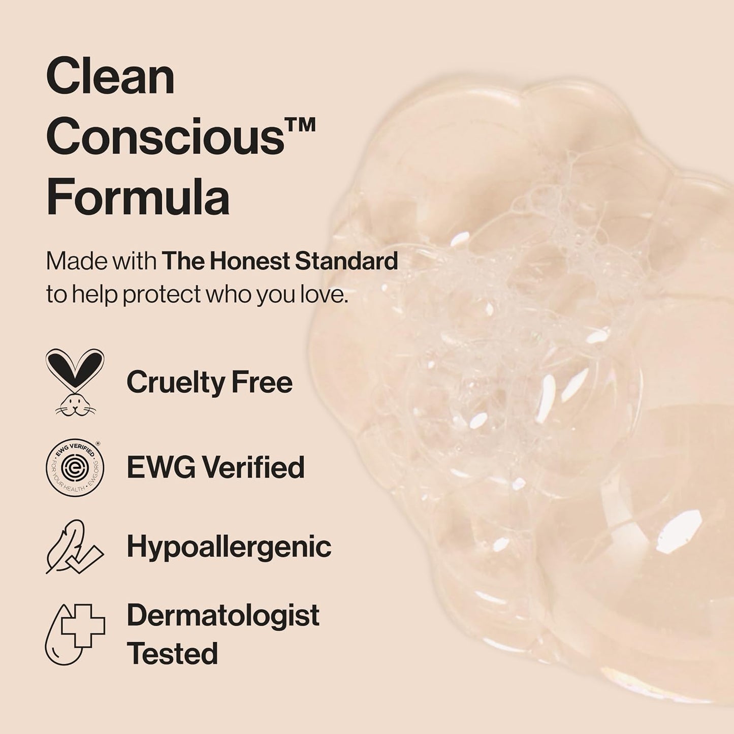 The Honest Company Foaming Bubble Bath Refill, Lavender Calm Scent, Tear-Free, Hypoallergenic, Naturally Derived, Gentle for Baby, 32 fl oz