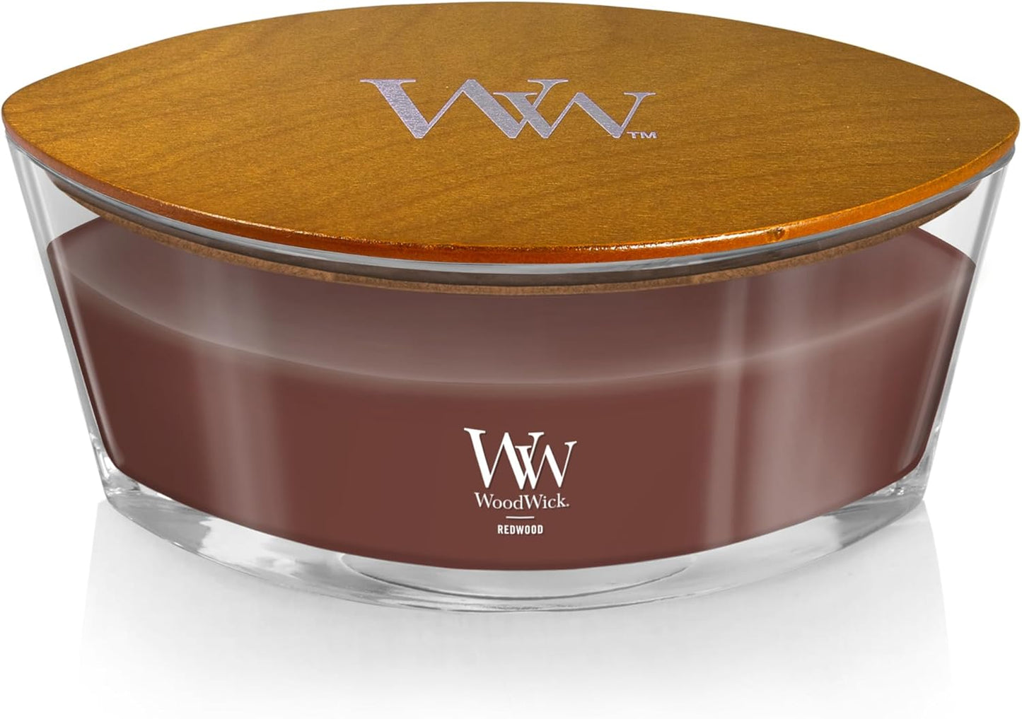 WoodWick Redwood Holiday Candle Gifts for Women and Men, 16 oz Ellipse Candle with Crackling Wick